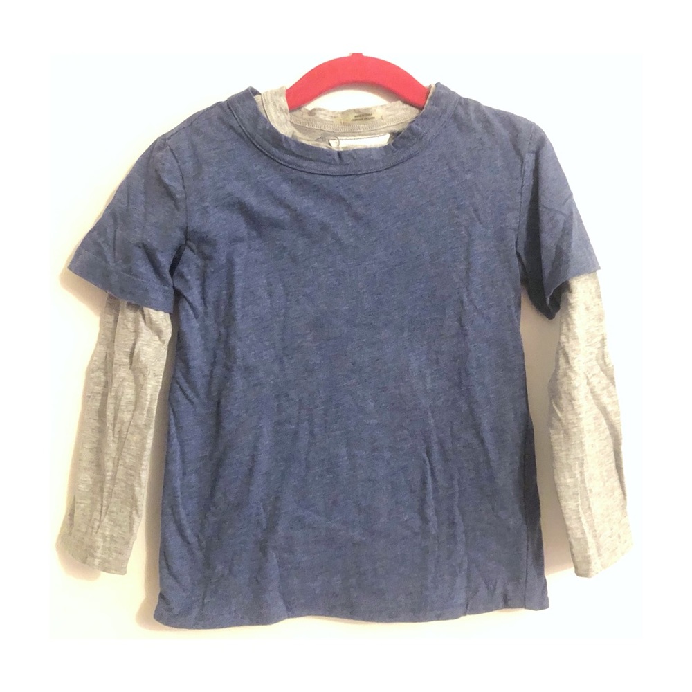 Kico Kids “T-shirt over long sleeve” Shirt - Size 3/4 Boys - Blue and Grey Long